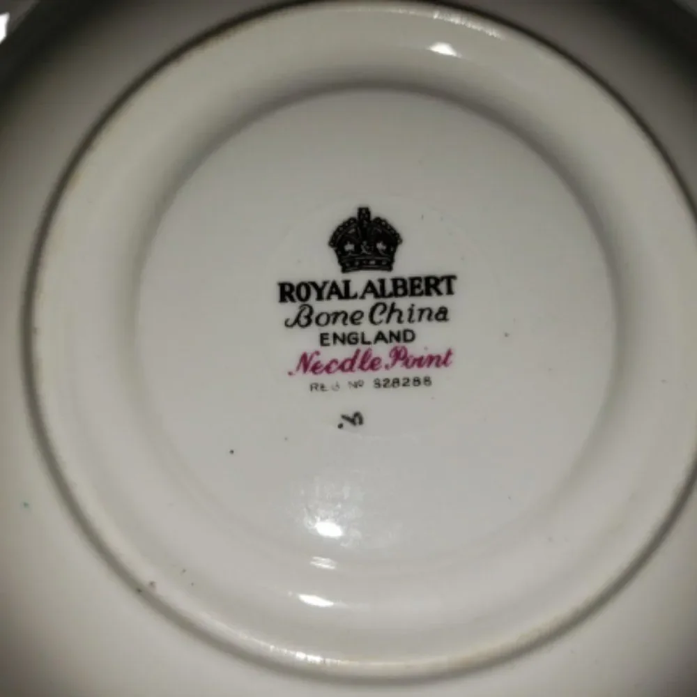 Royal Albert Needle Point Pattern Saucer Only Bone China Made In England Roses